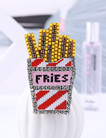Fashion Multi-color Potato Chips Shape Decorated Brooch
