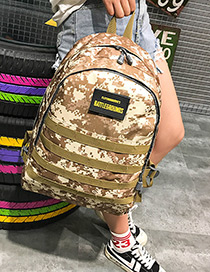 Fashion Olive+green Camouflage Pattern Decorated Backpack