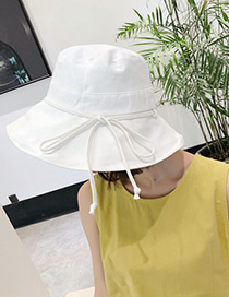 Fashion White Bandage Design Pure Color Foldable Hat