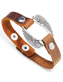 Elegant Brown Wings Decorated Simple Bracelet