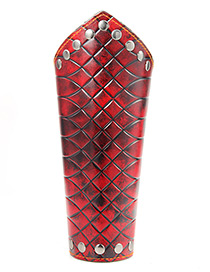 Fashion Red Grid Pattern Decorated Wrist Guard
