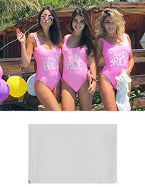 Sexy White Letter Pattern Design One-piece Bikini