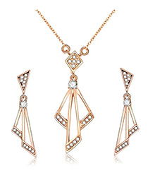 Fashion Gold Color Geometric Shape Design Jewelry Sets