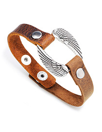 Trendy Brown Wings Shape Decorated Simple Bracelet
