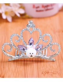 Lovely Purple Rabbit&crown Decorated Child Hair Hoop(large)