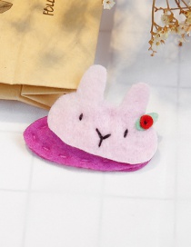 Lovely Pink+purple Rabbit Shape Design Child Hair Clip(1pc)