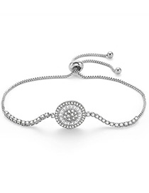 Fashion Silver Color Wheel Shape Decorated Simple Bracelet