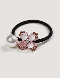 Sweet Pink Pearls&flower Decorated Hair Band