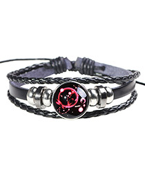 Fashion Black+red Scorpio Pattern Decorated Noctilucent Bracelet