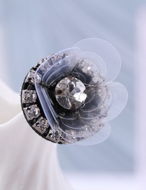 Fashion Transparent Flower Shape Decorated Brooch