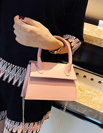 Fashion Pink Pure Color Decorated Bag