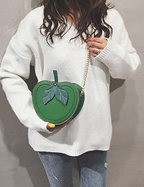 Fashion Green Heart Shape Decorated Bag