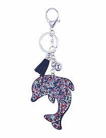 Fashion Multi-color Dolphin Shape Decorated Pendant