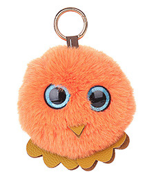Fashion Orange Chick Shape Decorated Keychain