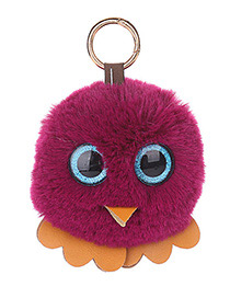 Fashion Plum Red Chick Shape Decorated Keychain