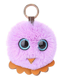 Fashion Purple Chick Shape Decorated Keychain
