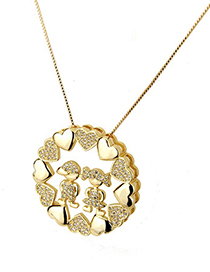 Fashion White Heart Shape Decorated Necklace