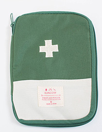 Fashion Green+white Color-matching Decorated Storage Bag