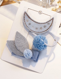 Fashion Blue Moon Shape Decorated Hair Band&hair Clip(2 Pcs)