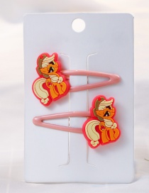 Fashion Orange+red Horse Shape Decorated Hair Clip (2 Pcs)