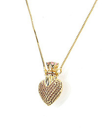 Fashion Pink Heart Shape Decorated Necklace