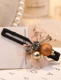 Fashion Pink Diamond&pearl Decorated Hair Clip