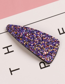 Fashion Purple Water Drop Shape Decorated Hair Clip