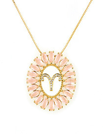 Fashion Gold Color Aries Shape Decorated Necklace