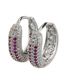 Fashion Silver Color Hollow Out Design Earrings