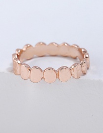 Fashion Rose Gold Wave Shape Design Pure Color Ring