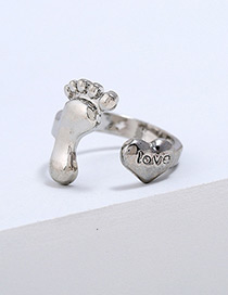 Lovely Silver Color Letter Love Pattern Decorated Ring