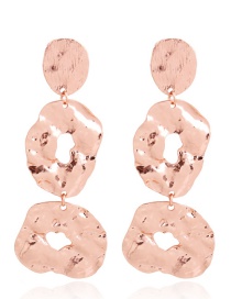 Fashion Rose Gold Pure Color Decorated Earrings