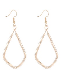 Fashion Rose Gold Geometric Shape Decorated Earrings