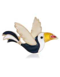 Fashion White Bird Shape Decorated Brooch