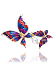 Fashion Red Butterfly Shape Decorated Brooch