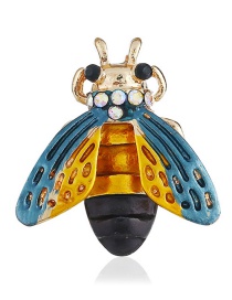 Fashion Yellow Insect Shape Decorated Brooch