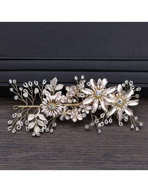 Fashion White Flowers&leaf Decorated Hair Accessories