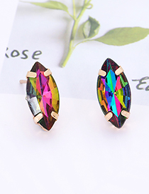 Fashion Multi-color Diamond(ab) Decorated Earrings