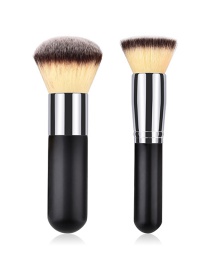 Fashion Silver Color+black Color Matching Design Cosmetic Brush(2pcs)