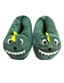 Lovely Green Dinosaur Shape Design Thickened Shoes(for Adult)