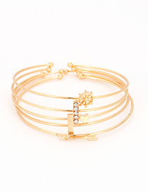 Fashion Gold Color Pure Color Decorated Bracelet(5 Pcs)