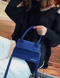 Fashion Sapphire Blue Pure Color Decorated Bag