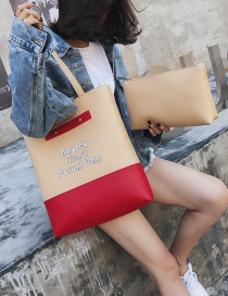 Fashion Red Color-matching Decorated Bag
