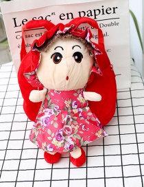 Fashion Red Girl Shape Decorated Backpack