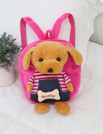 Fashion Pink Dog Shape Decorated Backpack