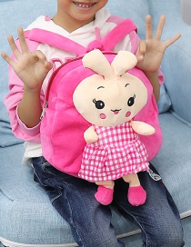 Fashion Pink Rabbit Shape Decorated Backpack