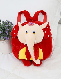 Fashion Red Elephant Shape Decorated Backpack