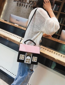Fashion Beige House Shape Decorated Handbag