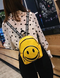 Fashion Yellow Smile Face Pattern Decorated Backpack