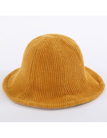 Simple Yellow Pure Color Decorated Hat